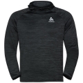 Odlo Hooded Pullover Run Easy Mid Layer (lightweight, high wearing comfort) black mottled Men